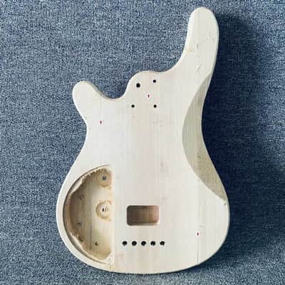 5 String Electric Bass Unfinished Basswood Body image 6
