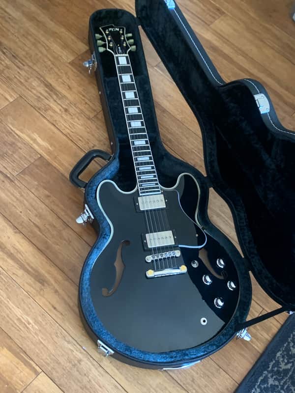 FGN MSA-HP Masterfield HH Semi-Hollow Body Black image 1