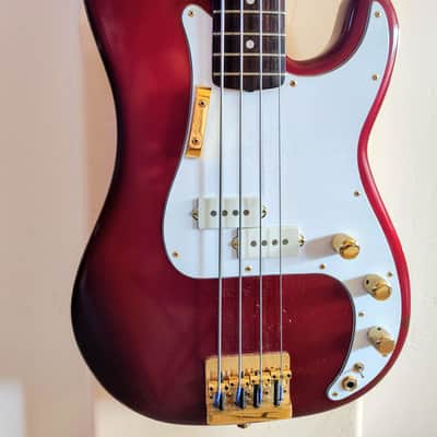 1982 Fender Precision Special Bass with Rosewood Fretboard - Candy Apple Red image 3