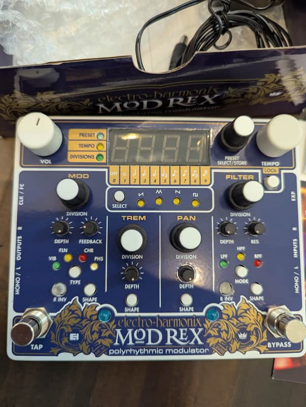 Electro-Harmonix Mod Rex Polyrhythmic Modulator 2018 - Present - White / Blue image 1