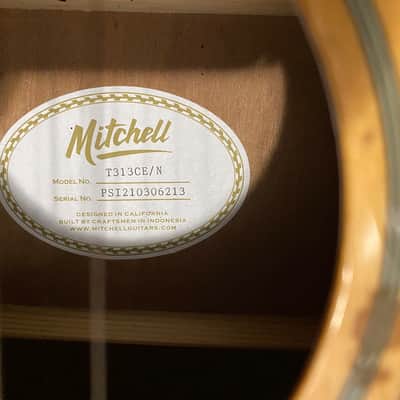 Mitchell T313CE/N Acoustic-Electric Guitar - Solid Spruce Top - Fishman Pickup image 10