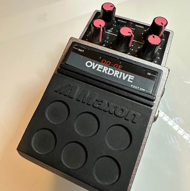 Maxon OD-02 Overdrive 1980s Black-Metalic Pink image 1
