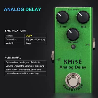 Analog Delay Electric Guitar Effects Pedal Mini Single Type DC 9V True Bypass image 5
