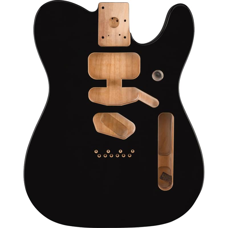 Fender Deluxe Series Telecaster SSH Alder Body Modern Bridge Mount - Black image 1