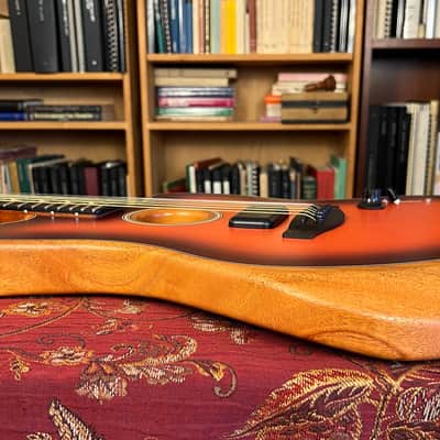 Fender American Acoustasonic Jazzmaster All-Mahogany, Ebony Fingerboard, Luthier Prepared image 12