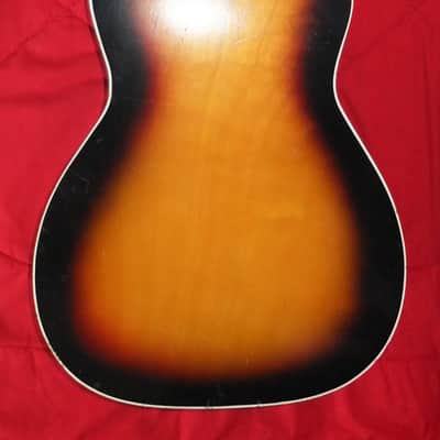 Vintage Silvertone Model 319 Acoustic 1960's Tobacco Sunburst Parlor Guitar image 4