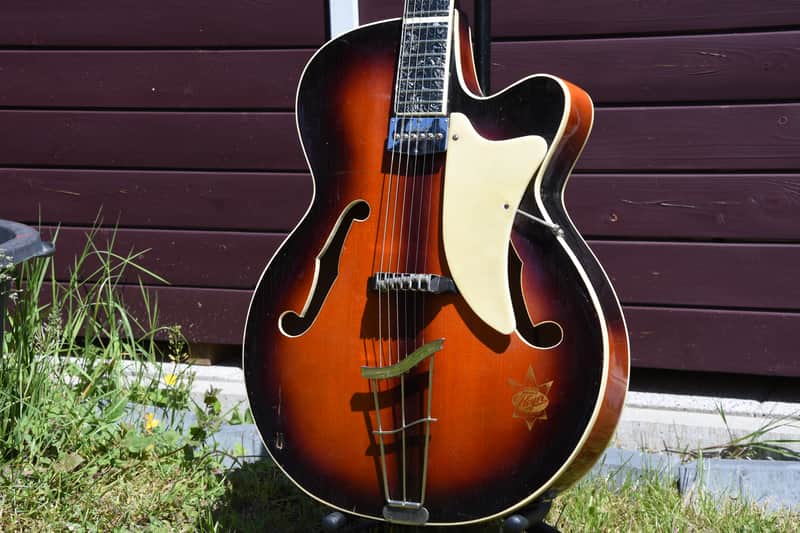 Arnold Hoyer PERLOID + Pickup – 1956 German Vintage Archtop Jazz Guitar / Gitarre image 1