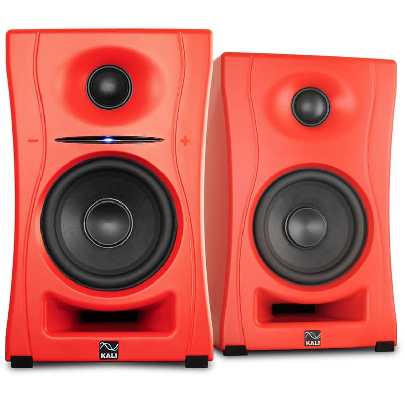 KALI AUDIO LP-UNF-R 4” Ultra Nearfield Powered Monitor System w/Bluetooth - Boundary Compensation EQ Settings - for Mixing, Recording, Audio Production - USB-C, TRS, RCA Inputs Red (Pair) image 1