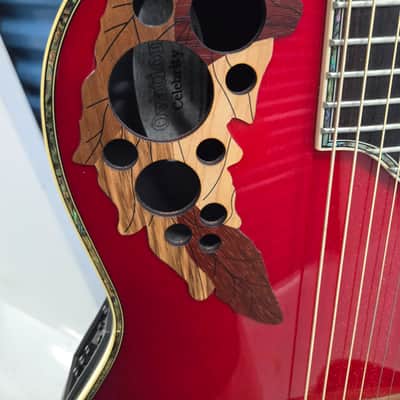 Ovation Celebrity Limited Edition Model CP 2001 Electric Acoustic Guitar 2006 - Red Flame image 13