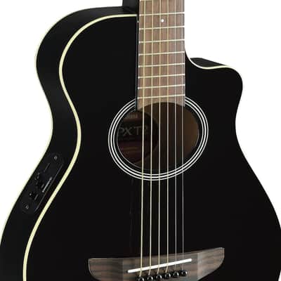 Yamaha APXT2 3/4-size Thin line acoustic/electric guitar  Black with bag image 1