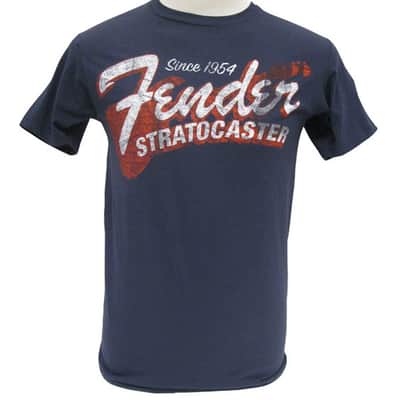 Genuine Fender "Since 1954" Guitar Logo Tee Men's T-Shirt - BLUE - L, LARGE image 1