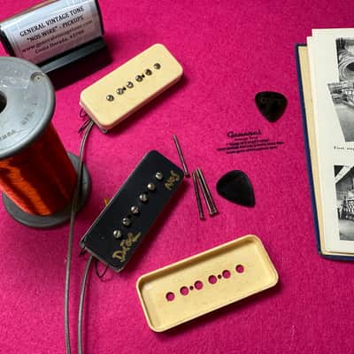 General Vintage Tone NOS Wire Ltd. "Mis 50's LTD" P90 Soapbar Pickup Set – CAB Cream Covers image 6
