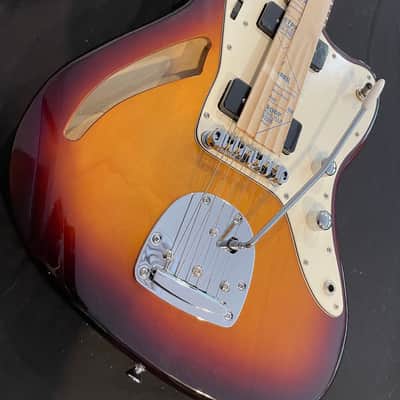 IYV IJG-200 TSB SB Semi-Hollow Body Sunburst Guitar w/ Whammy & Dual P-90'sBar image 5