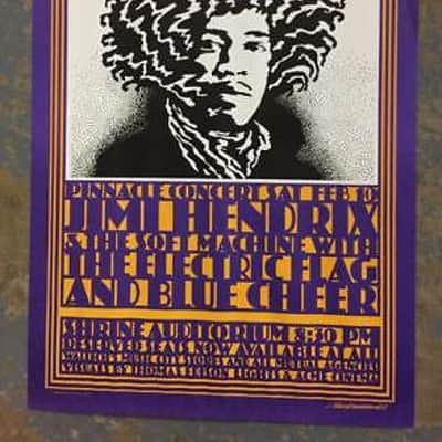 Jimi Hendrix Pinnacle Shrine Auditorium 1968 Concert Poster by John Van Hamersveld > 3rd Print image 2