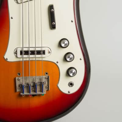 Yamaha SB-5A Solid Body Electric Bass Guitar (1968), ser. #6494, black hard shell case. image 14