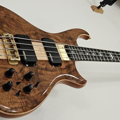 2021 Alembic Mark King Signature Standard Walnut 4 String Bass Guitar image 4