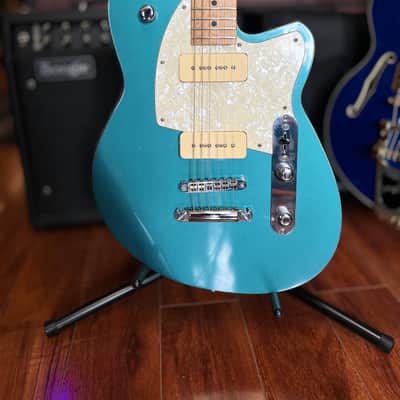 Reverend Charger 290 with Roasted Maple Fretboard 2020 - Present - Deep Sea Blue with White Pickguard image 1