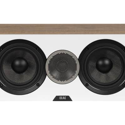 ELAC Debut Reference 5.25" Center Speaker, White Baffle, Oak Cabinet image 3
