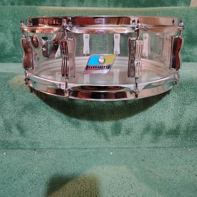 Ludwig Vistalite 14"(Diameter)x5"(Depth) Snare Drum 1970's - Clear Acrylic image 1
