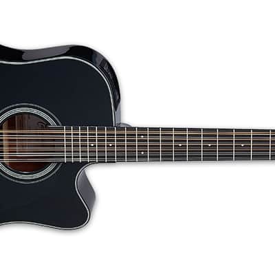 Takamine GD30CE-12BLK Dreadnought Acoustic Electric Guitar Gloss Black image 3