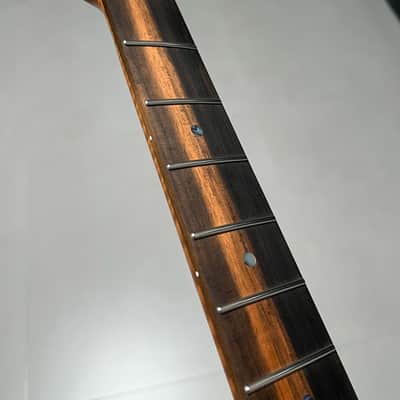 AAAAA Tele Ebony Fretboard Roasted flame Maple Electric Guitar Neck Radius 12inch Round stainless steel 22 frets hole 10mm Radius: 12 inches image 6