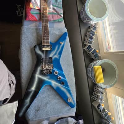 Dean Dimebag Dean from Hell CFH lightning bolt graphic + original hardshell case image 2