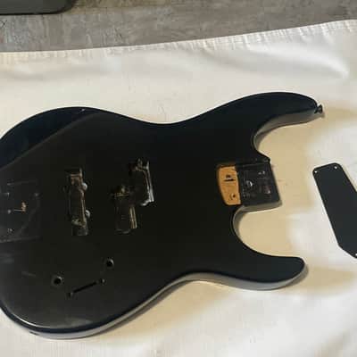1980's Overseas Kramer P & J 4 String Electric Bass Black Guitar Body