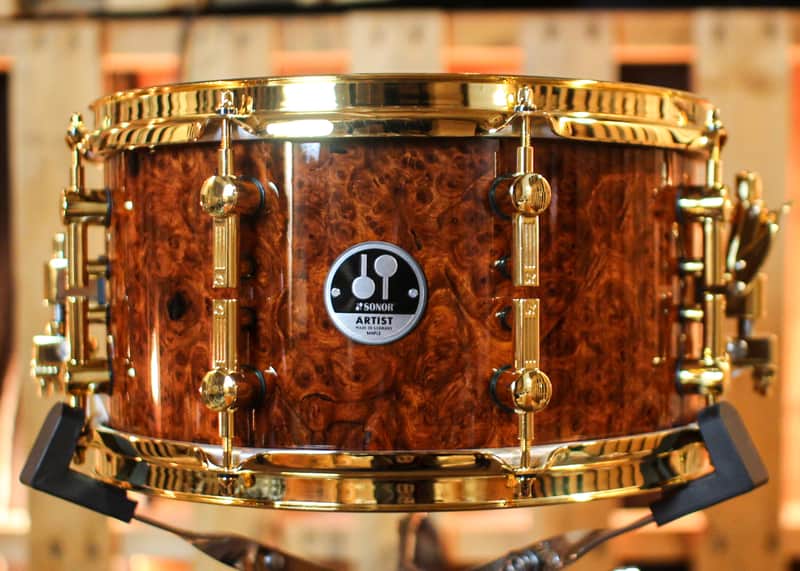 Sonor 13x7 Artist Maple Amboina High Gloss Snare Drum image 1