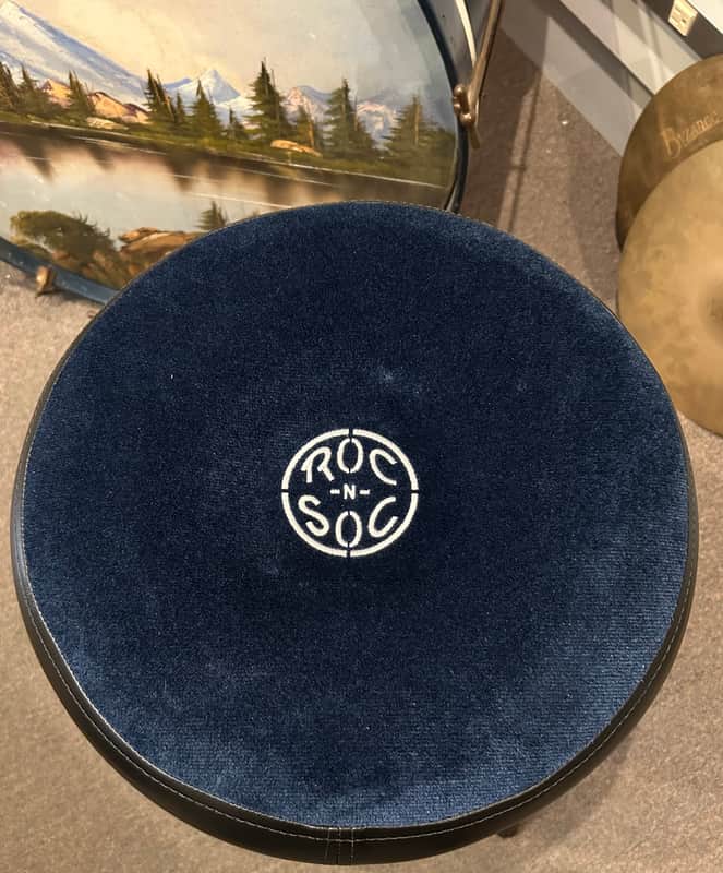 Roc-N-Soc MST-R-B Manual Spindle Tall Round Seat Blue image 1