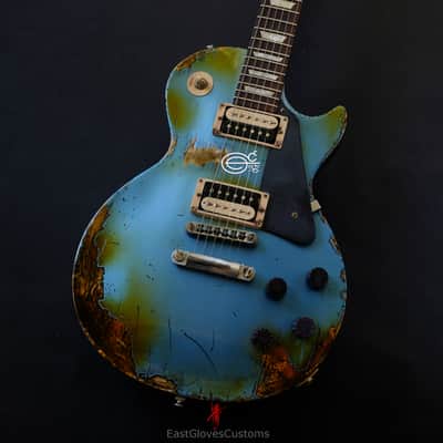 Gibson Les Paul Studio Deluxe II '60s Pelham Blue Aged Relic by East Gloves Customs (Limited Run) image 4