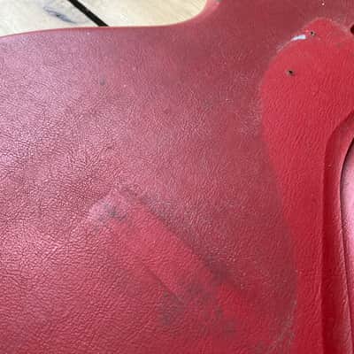1960s Hofner Colorama 1 Red Vinyl Guitar Body image 4