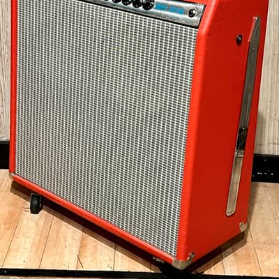 Rare 1974 Fender Super Reverb 2-Channel 40-Watt 4x10" Guitar Combo  Silverface, Red Tolex , Very Cool ! image 3