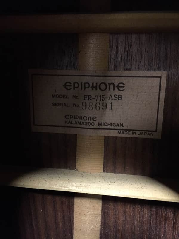 Epiphone PR-715-ASB early 80s Made In Japan (active pickup | Reverb