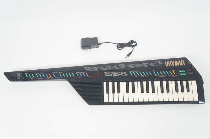 [SALE Ends Aug 11] YAMAHA SHS-10B Black FM Synthesizer Keyboard SHS10 Shoulder Keyboard Keytar w/ 100-240V PSU image 1