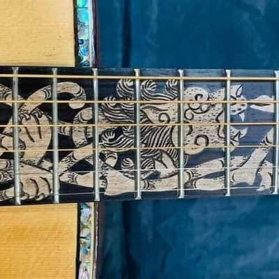 Blueberry Handmade Acoustic Dreadnought Guitar Celtic Motif - built to order image 8