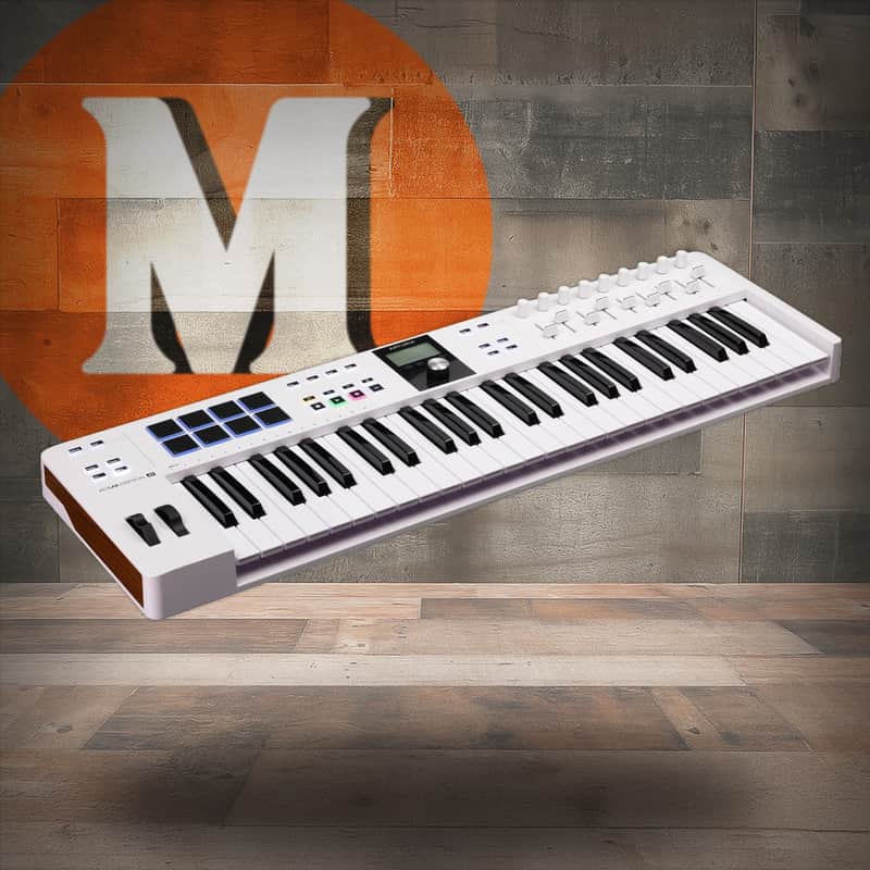 Arturia KeyLab Essential Mk3 49-Key MIDI Controller - White (231521) image 1