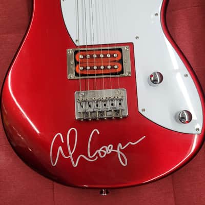 Peavey Rockmaster Electric Guitar Signed by Alice Cooper - Red image 4