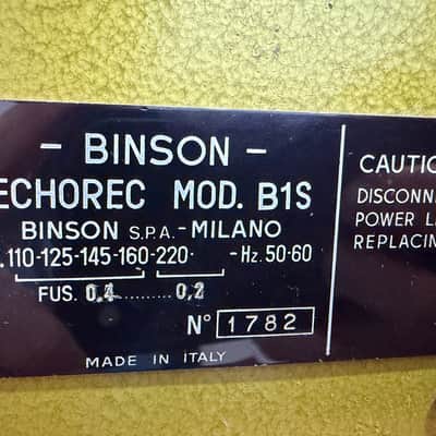 Binson Echorec Mod B1S Magnetic Drum Echo - Worldwide Shipping image 11