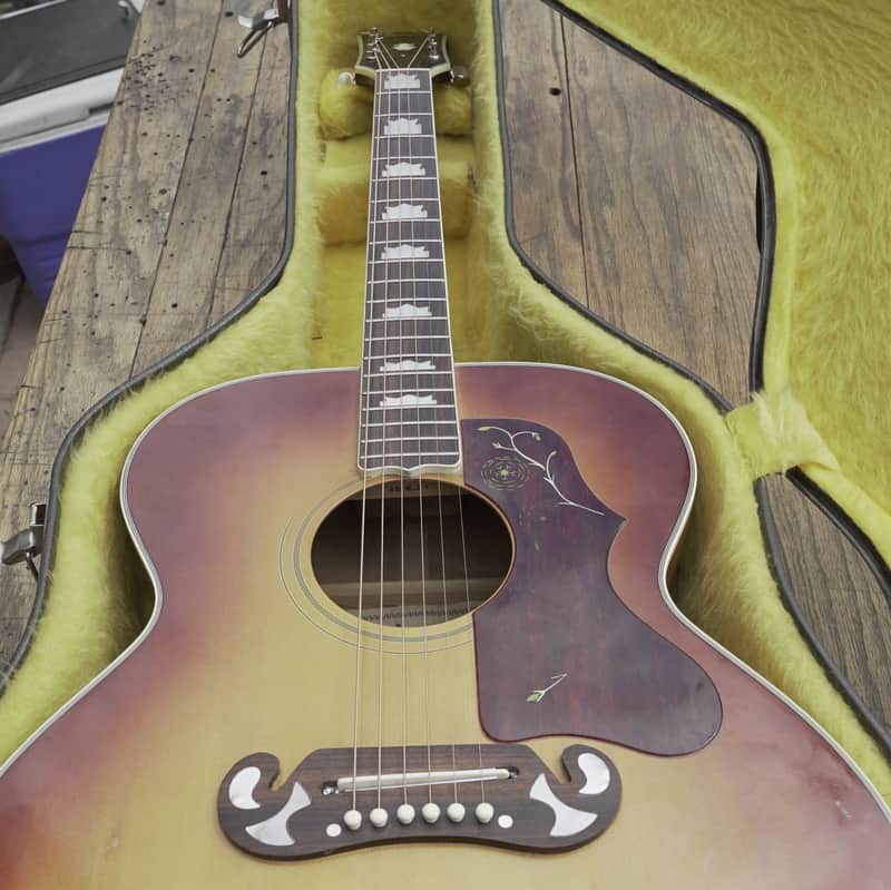 Maya MJ200 Jumbo Acoustic Guitar 70's Honey Sunburst | Reverb