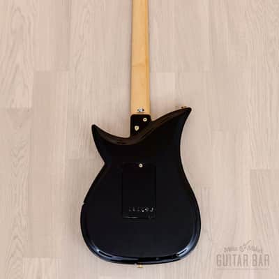 1980s Tokai Blazing Fire Talbo A-100D Vintage Aluminum Body Guitar HH Black, Japan image 3