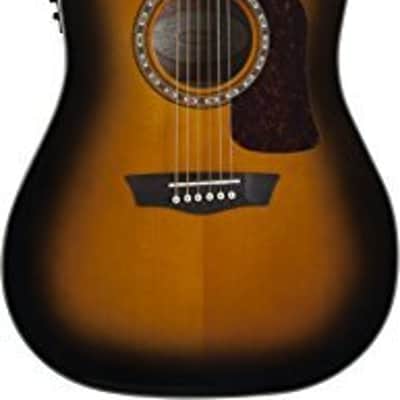 Washburn Heritage 10 Series Dreadnought Cutaway Acoustic Electric Guitar, Tobacco Burst (HD10SCETB-O-U) image 1
