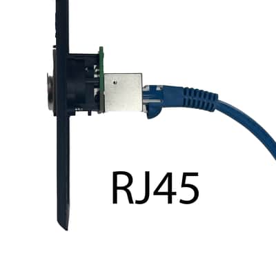 PROCRAFT SPL-2RJ45-BK 1 Gang Black Wall Plate Loaded w/ 2) ProCraft RJ45 Feed/Pass Thru image 3