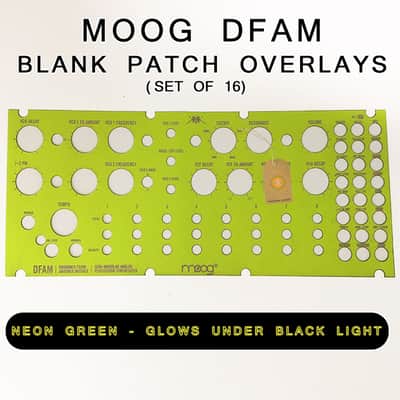 Moog DFAM Neon (Glow under Blacklight) Blank Patch / Preset Overlay Set image 4