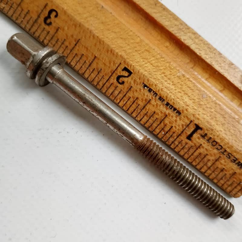 Leedy/Ludwig 2 5/8" T-Rod Snare/Tom Drum 12-24 Nickel Tension Vintage40s Stepped image 1