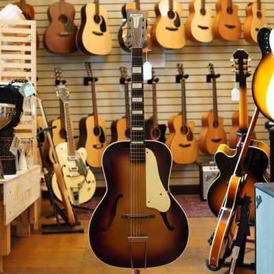 Lee Gibbs USA Concertone Archtop Acoustic Guitar Late 1950s Gold Burst w/Chipboard Case image 4