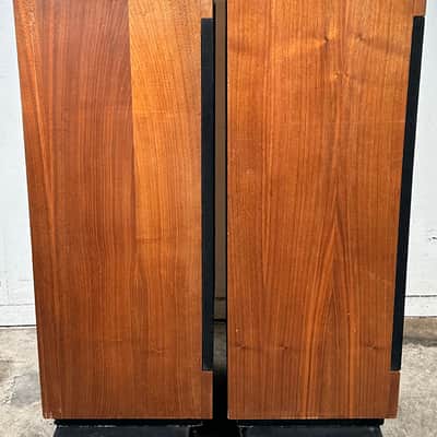 Mid Century Modern Speakers KLH Set 355 The Baron Tower Walnut Glass image 13
