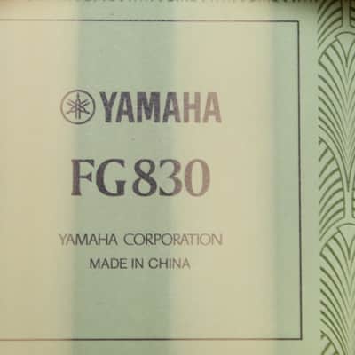 Brand New Yamaha FG830 Dreadnought Acoustic Guitar with Gig Bag - Autumn Burst image 6