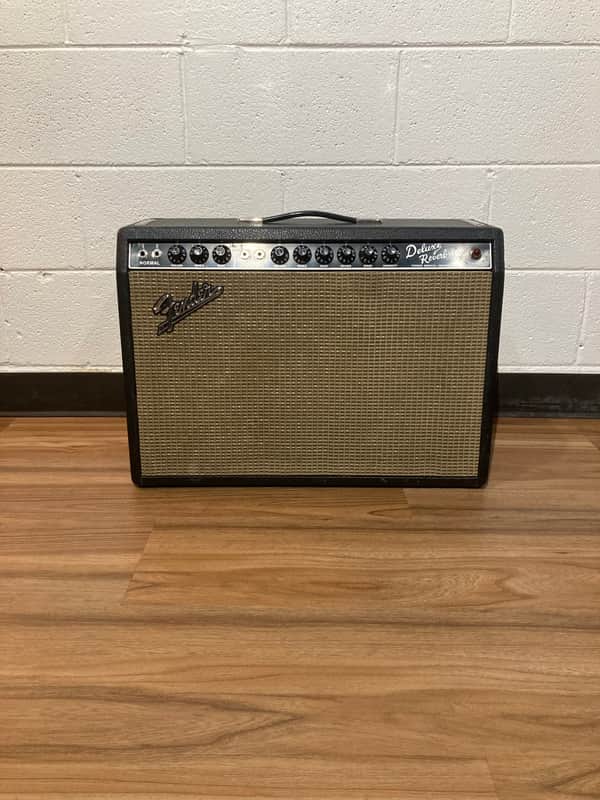 Fender Deluxe Reverb 2-Channel 22-Watt 1x12" Guitar Combo 1966 - Black Panel image 1