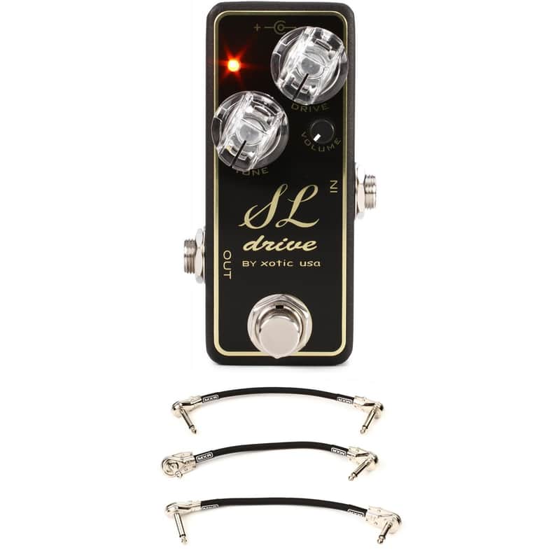 Xotic SL Drive Mini Overdrive Pedal with 3 Patch Cables image 1
