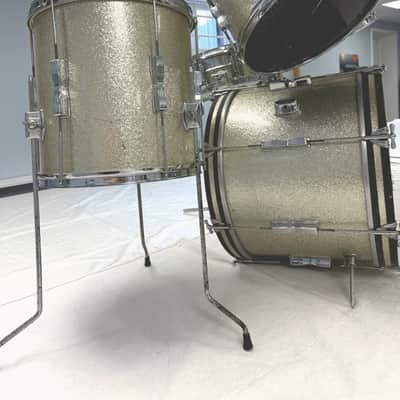 1965 Ludwig Club Date 5-Piece – Champagne Sparkle – Keystone Badges – One Owner – 20/12/13/14 + Supra image 5
